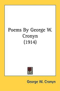 portada poems by george w. cronyn (1914) (en Inglés)