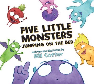 portada Five Little Monsters Jumping on the bed (en Inglés)