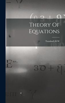 portada Theory Of Equations (en Inglés)