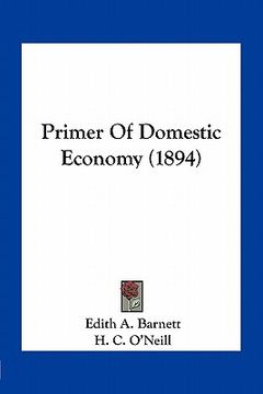 portada primer of domestic economy (1894) (en Inglés)