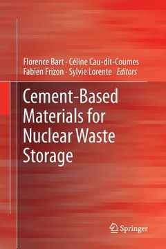 portada Cement-Based Materials for Nuclear Waste Storage (en Inglés)
