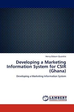 portada developing a marketing information system for csir (ghana) (en Inglés)