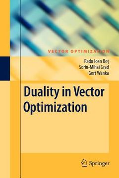 portada duality in vector optimization
