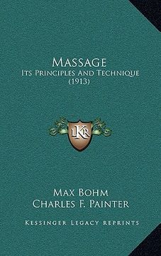 portada massage: its principles and technique (1913)