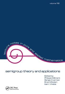 portada Semigroup Theory and Applications (en Inglés)