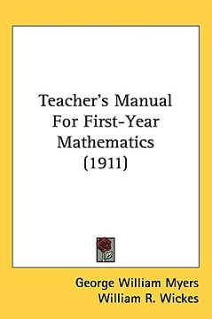 portada teachers manual for first-year mathematics (1911) (en Inglés)