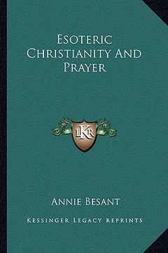 portada esoteric christianity and prayer