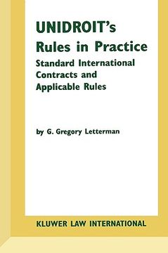 portada unidroit's rules in practice: standard international contracts and applicable rules (en Inglés)