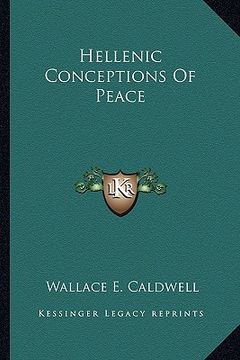 portada hellenic conceptions of peace (en Inglés)