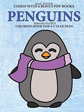 portada Coloring Books for 4-5 Year Olds (Penguins) 