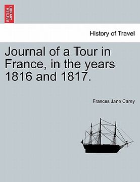 portada journal of a tour in france, in the years 1816 and 1817. (en Inglés)