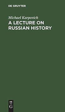 portada A Lecture on Russian History (in English)