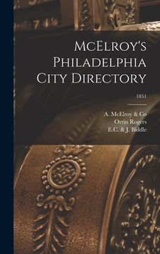 portada McElroy's Philadelphia City Directory; 1851