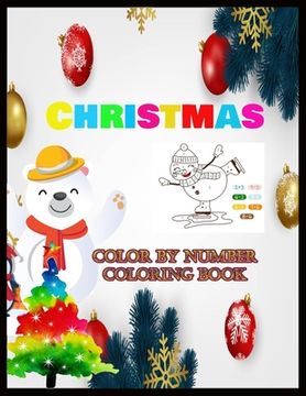 portada Christmas Color by Number Coloring Book: Stress Relieving Designs: Christmas Coloring by Number