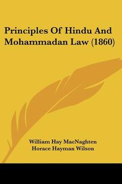 portada principles of hindu and mohammadan law (1860) (en Inglés)