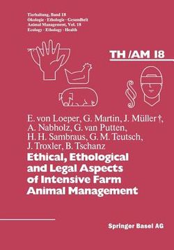 portada ethical, ethological and legal aspects of intensive farm animal management (en Inglés)