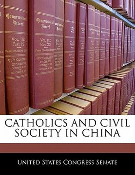 portada catholics and civil society in china (en Inglés)