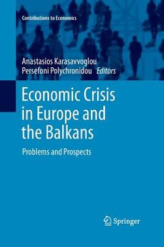 portada Economic Crisis in Europe and the Balkans: Problems and Prospects