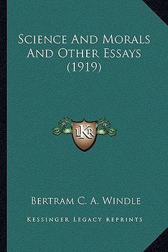 portada science and morals and other essays (1919) (in English)