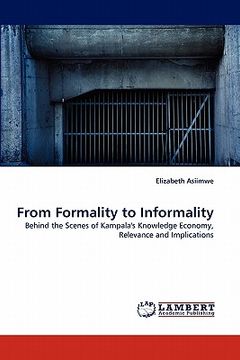 portada from formality to informality (in English)