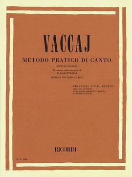 portada practical vocal method (vaccai) - high voice: soprano/tenor - book/cd (in English)