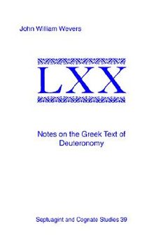 portada notes on the greek text of deuteronomy (en Inglés)