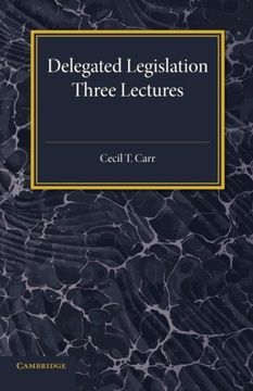 portada Delegated Legislation: Three Lectures (en Inglés)
