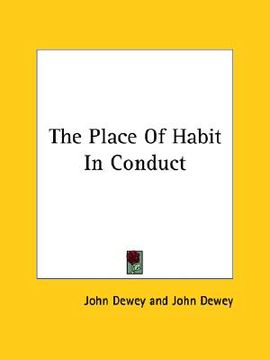 portada the place of habit in conduct (in English)