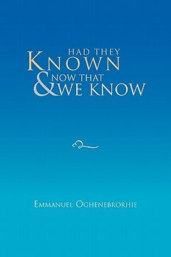 portada had they known & now that we know (en Inglés)