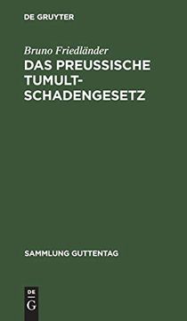 portada Das Preussische Tumultschadengesetz (in German)