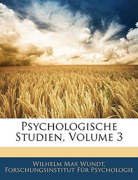 portada Psychologische Studien. (en Alemán)