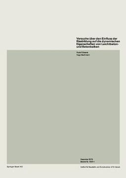 portada versuche a1/4ber den einfluss der rissbildung auf die dynamischen eigenschaften von leichtbeton- und betonbalken (in German)