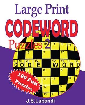 portada Large Print Codeword Puzzles 2 (en Inglés)