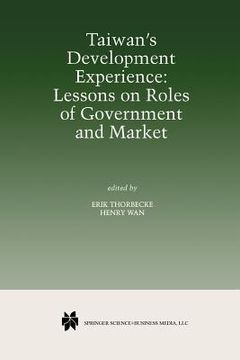 portada taiwan s development experience: lessons on roles of government and market (in English)