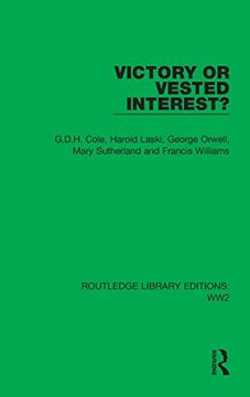 portada Victory or Vested Interest? (Routledge Library Editions: Ww2) (in English)