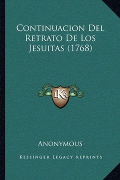 portada Continuacion del Retrato de los Jesuitas (1768)