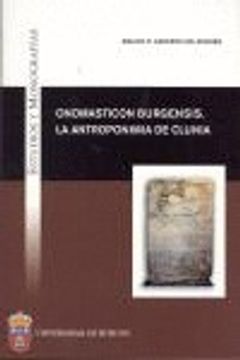 portada Onomasticon Burgensis. La antroponimia de Clunia (Estudios y Monografías)