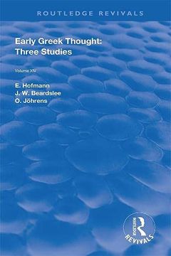 portada Early Greek Thought: Three Studies (Routledge Revivals) (in English)