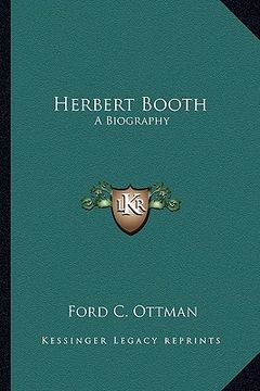 portada herbert booth: a biography (in English)