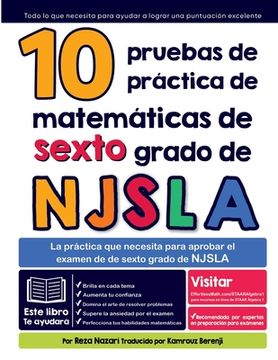 portada 10 pruebas de práctica de matemáticas de sexto grado de NJSLA: La práctica que necesita para aprobar el examen de de sexto grado de NJSLA