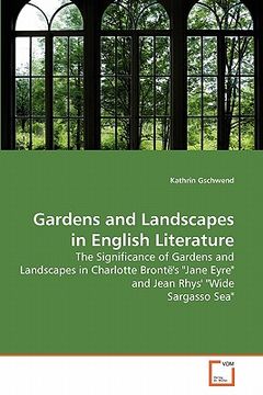 portada gardens and landscapes in english literature (en Inglés)