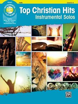 portada Top Christian Hits Instrumental Solos for Strings: Cello, Book & CD (en Inglés)