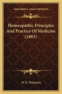 portada Homeopathic Principles And Practice Of Medicine (1883) (en Inglés)