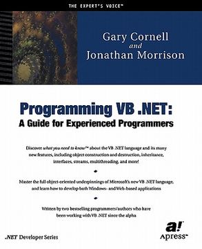 portada programming vb.net: a guide for experienced programers (en Inglés)