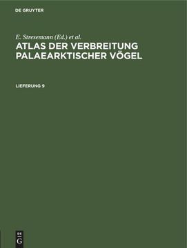 portada Atlas der Verbreitung Palaearktischer Vögel. Lieferung 9 