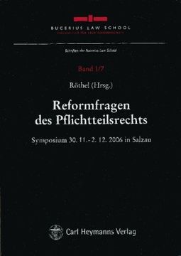 portada Reformfragen des Pflichtteilsrechts (en Alemán)