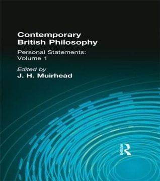 portada Contemporary British Philosophy: Personal Statements First Series (Muirhead Library of Philosophy)
