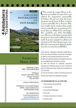 portada Parcours Naturaliste en Pays Basque [Broché] Constant-Eliss, Cathy