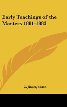 portada early teachings of the masters 1881-1883 (en Inglés)