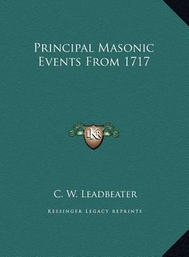 portada principal masonic events from 1717 (en Inglés)